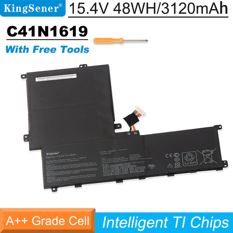 KingSener C41N1619 bateria do laptopa ASUS Pro B9440 B9440UA B9440UA-XS74 B9440UA-XS51 B9440UA7200 B9440UA7500 15.4V 48WH