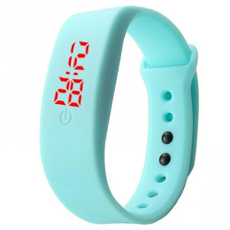 Women Men Digital Wristwatches Silicone Band Strap LED Display Bracelet Wrist Sports Watch Student Clock Waterproof Watches