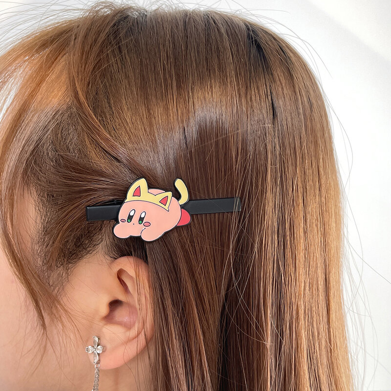 Pinzas para el pelo Kirby para mujer, pasadores para el pelo, horquillas Kawaii Kirby, accesorios para el cabello para niña, tocado, regalos