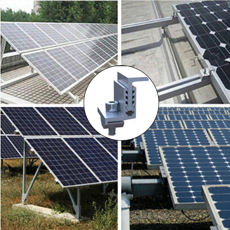 Panel słoneczny mocujący Panel słoneczny uchwyt końcowy middlecclamp zestaw regulowany na 19mm-55mm oprawione akcesoria do paneli słonecznych