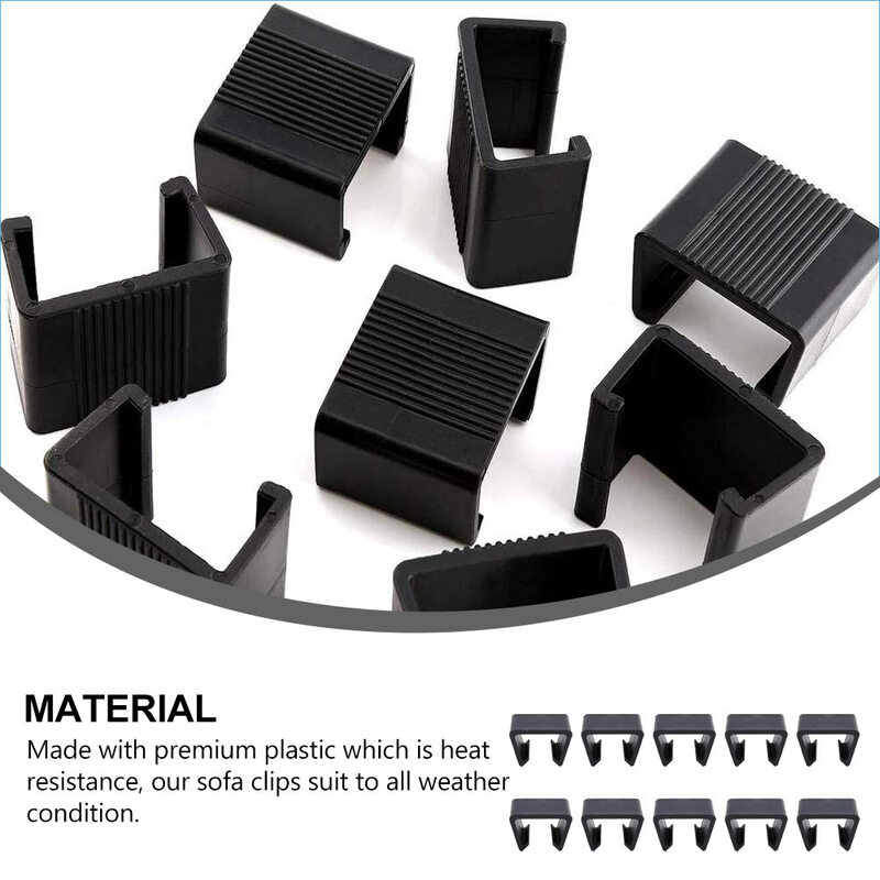 10pcs Sectional Sofa Fastener Clips Alignment Clamps Patio Wicker Furniture Clips Outdoor Rattan Sofa Chair Alignment Clamps