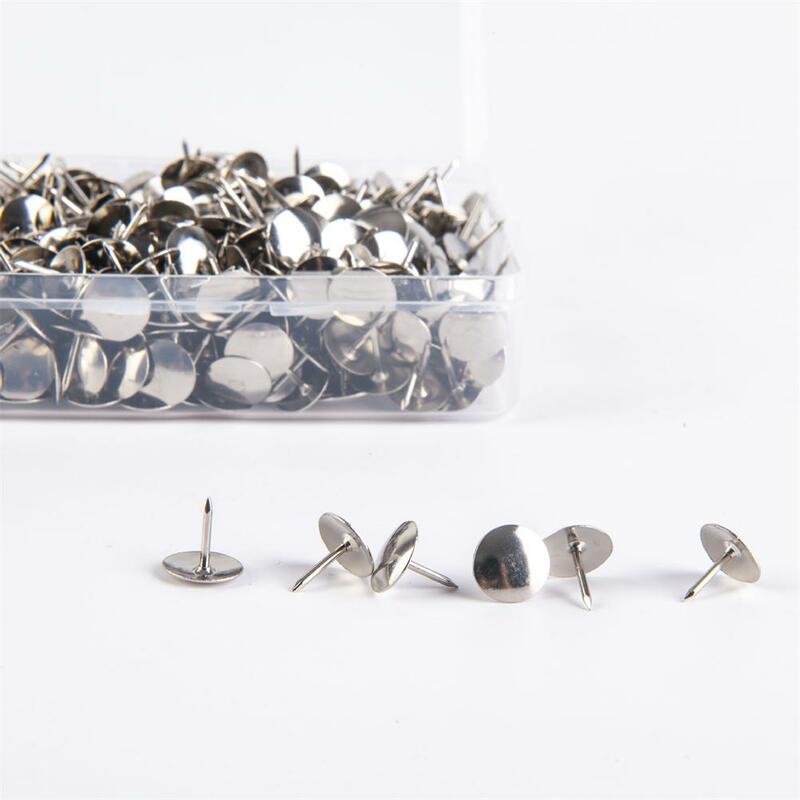 500 pezzi Pushpins argento nichelato Multi-purpsoe Map Pins puntine Decorative per pollice per la scuola dell'ufficio
