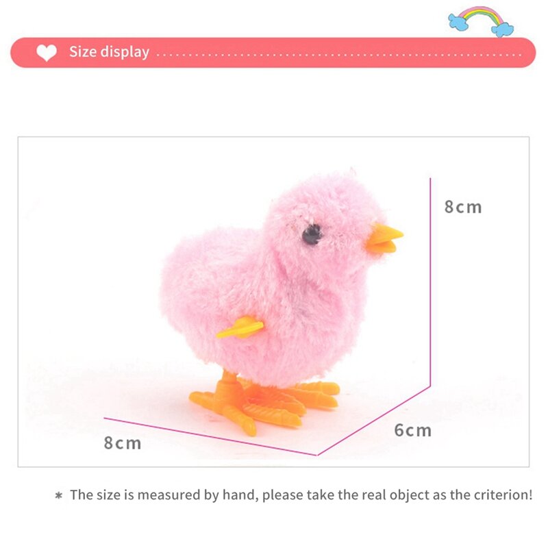 5Pcs Easter Wind Up Chick Toys Novelty Jumping Chicken Gag Plush Baby Chicks Toys Favors Gift For Kids Girls