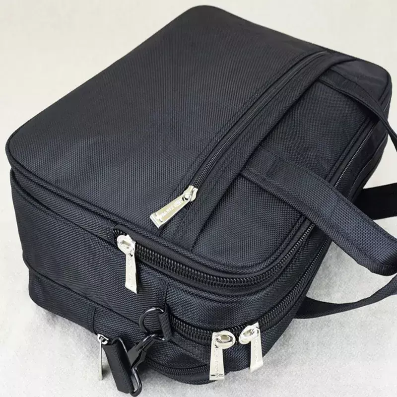 Męska teczka o dużej pojemności Oxford torebka wielofunkcyjna moda biznesowa męska torba na ramię 15.6 "torba na laptopa