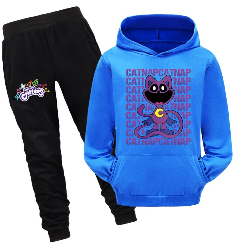 New Smiling Critters Hoodie Kids Critters Sonrientes Clothes Baby Girls Hooded Sweatshirt Jogging Pants 2pcs Suits Boys Clothing