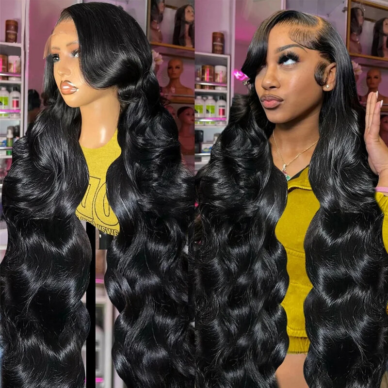 Парик из человеческих волос с волнистой поверхностью 13x 6, бразильский прозрачный парик без повреждения кутикулы, парик для женщин, волнистые парики на сетке, 30 дюймов