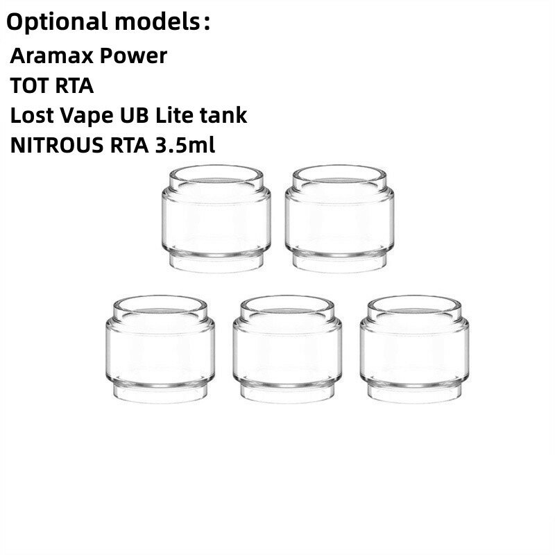 YUHETEC-tubo de vidrio de burbujas, 5 piezas, para Aramax Power/RTA TOT/Lost UB Lite tank / NITROUS RTA, 3,5 ml