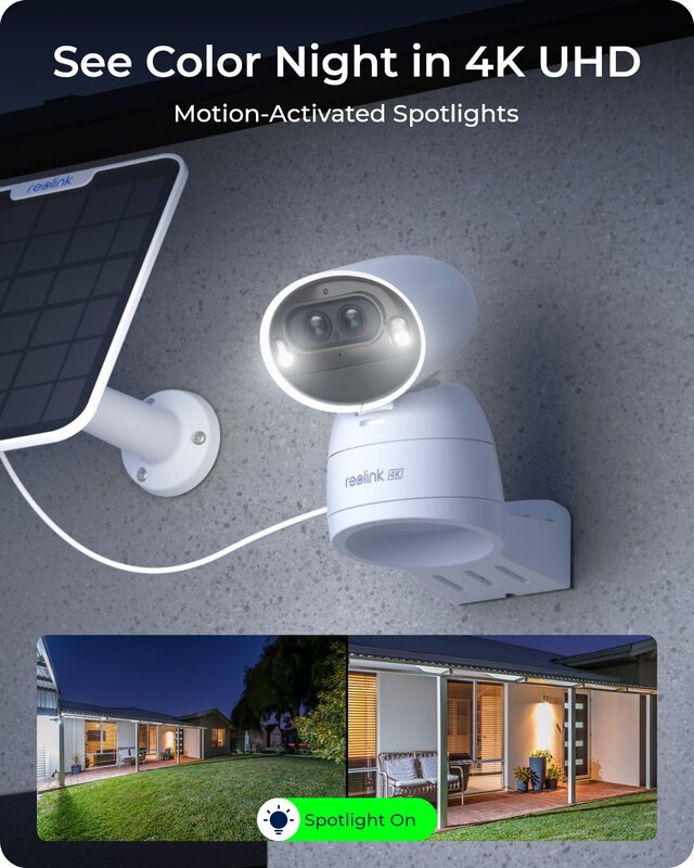 Reolink kamera pengawas rumah/tenaga surya, kamera keamanan Wi-Fi 8MP baterai 4K jalur Argus, kamera Video pengawasan