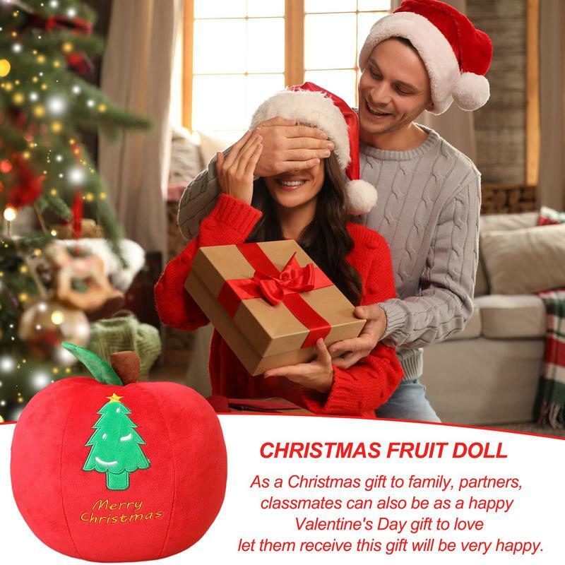 Christmas Fruit doll soft Stuffed Fruit Plush toys Multifunctional Huggable Plush Pillow Cute Cartoon Cushion decor for Girl Boy