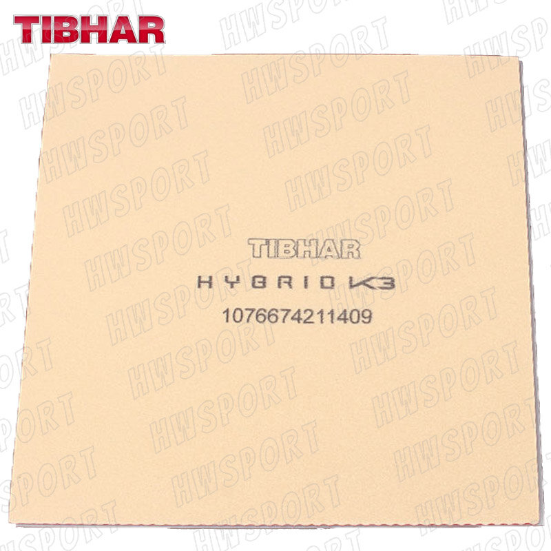 TIBHAR 하이브리드 K3 탁구 고무 시트, 정품 점착성 탁구 고무, 사전 조정 ESN 케이크 스폰지, 독일산