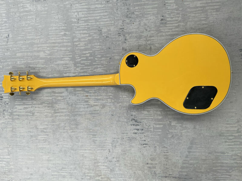 Guitarra Eléctrica opaca amarilla, instrumento musical de alta calidad con logotipo G hecho en China, Envío Gratis