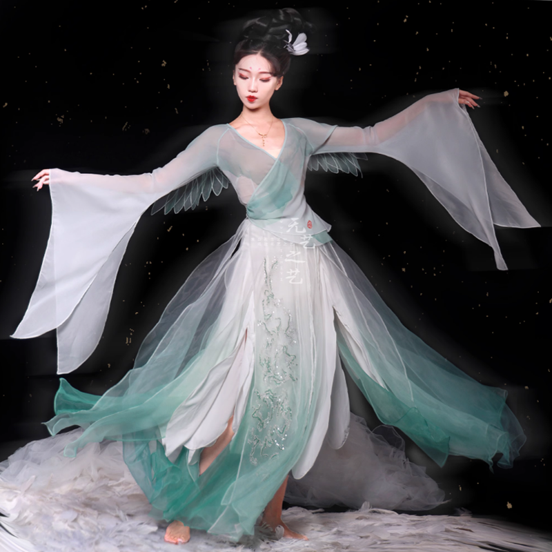 女性のための古代中国の漢服ドレス,妖精のコスプレコスチューム,ステージのための女性のダンスドレス,カーニバルのための
