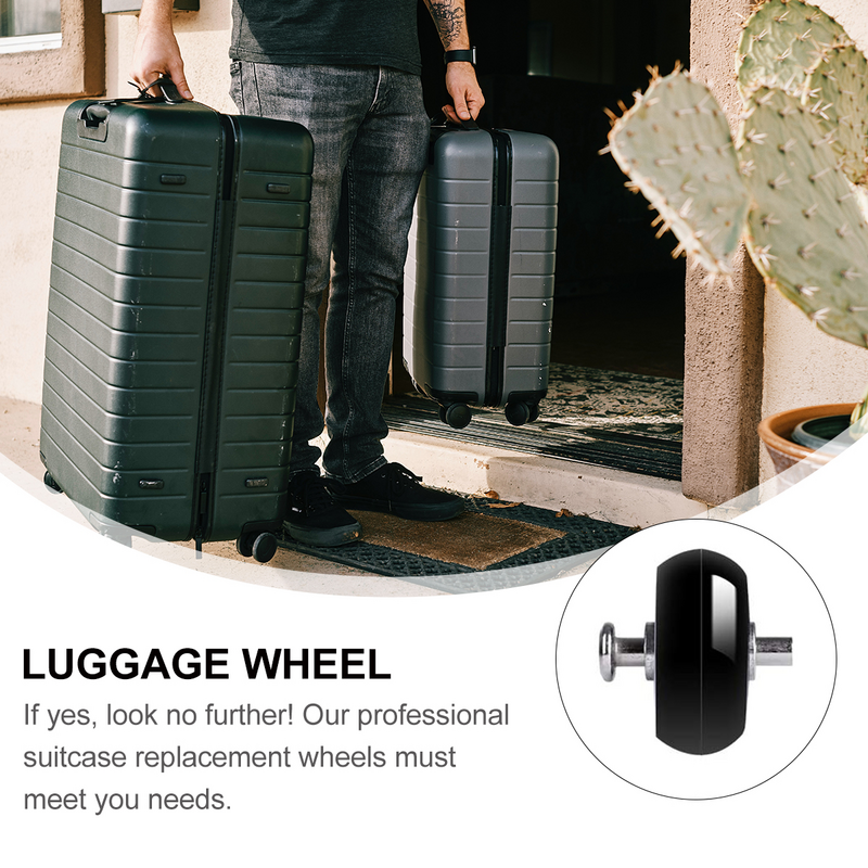 Luggage Wheel Suitcase Replacement Wheels Repair Rubber Wheel with Screw Repair Replacement Axles Universal Tool Kit