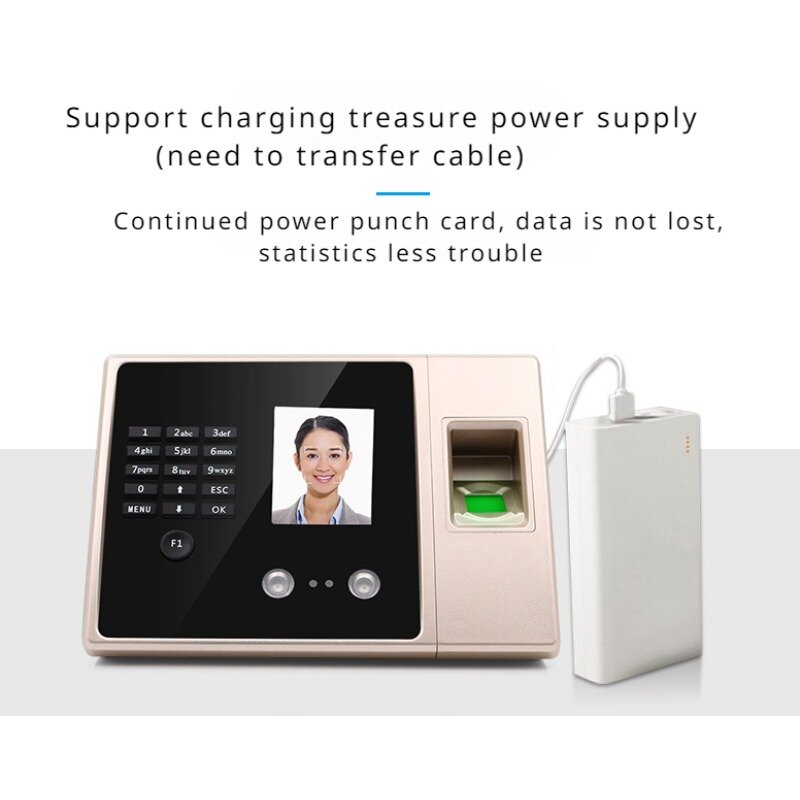 Biological Fingerprint Attendance Clock Recorder Employee Identification Device Face Attendance Machine Face Recognition Punch