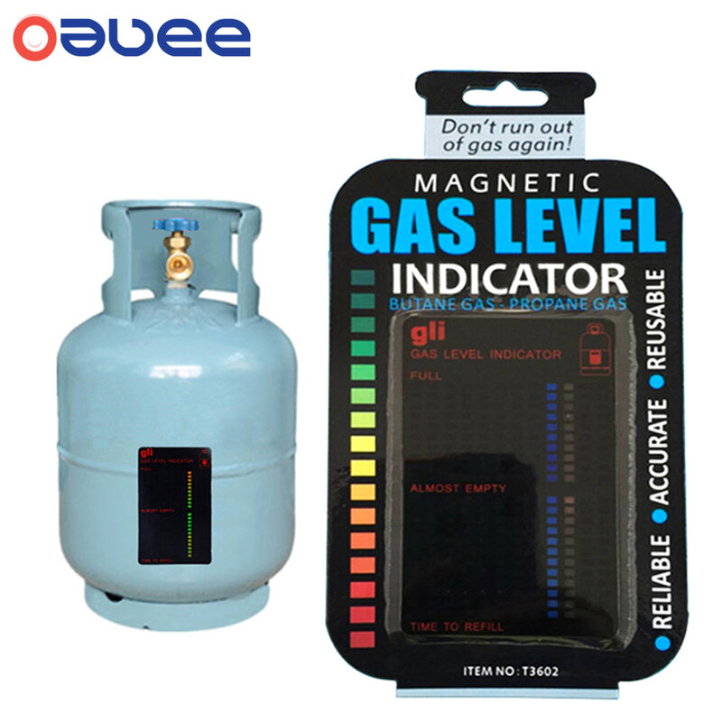 Propaan Butaan Lpg Brandstof Gas Tank Niveau Indicator Magnetische Gauge Caravan Fles Temperatuur Meten Stok Gas Test Sticker
