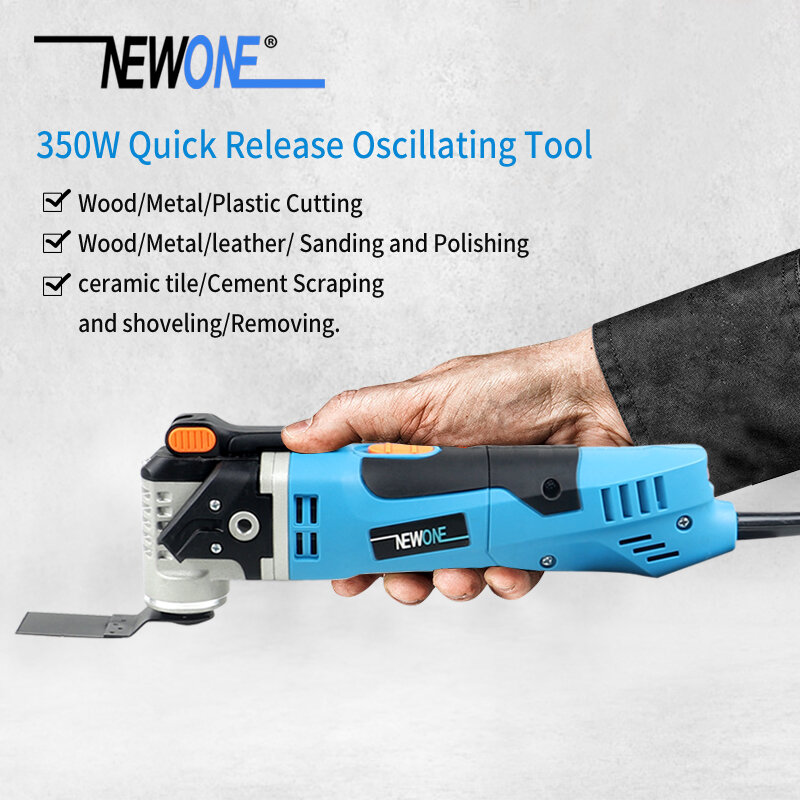 NEWONE-herramienta oscilante de 300W/350W/500W, herramienta eléctrica multifunción, recortadora eléctrica, sierra renovadora 3 con mango, mejora del hogar DIY