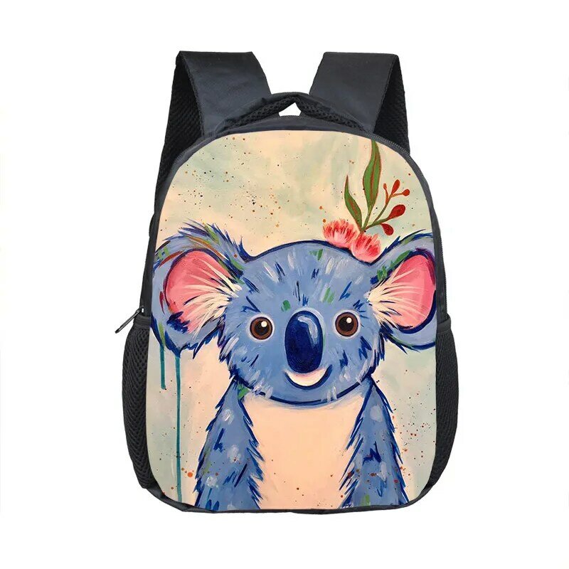Cute Cartoon Animals School Bags Trendy  Backpack Kindergarten Primary School Bookbag Student Koala 16 Inches Travel Backpack