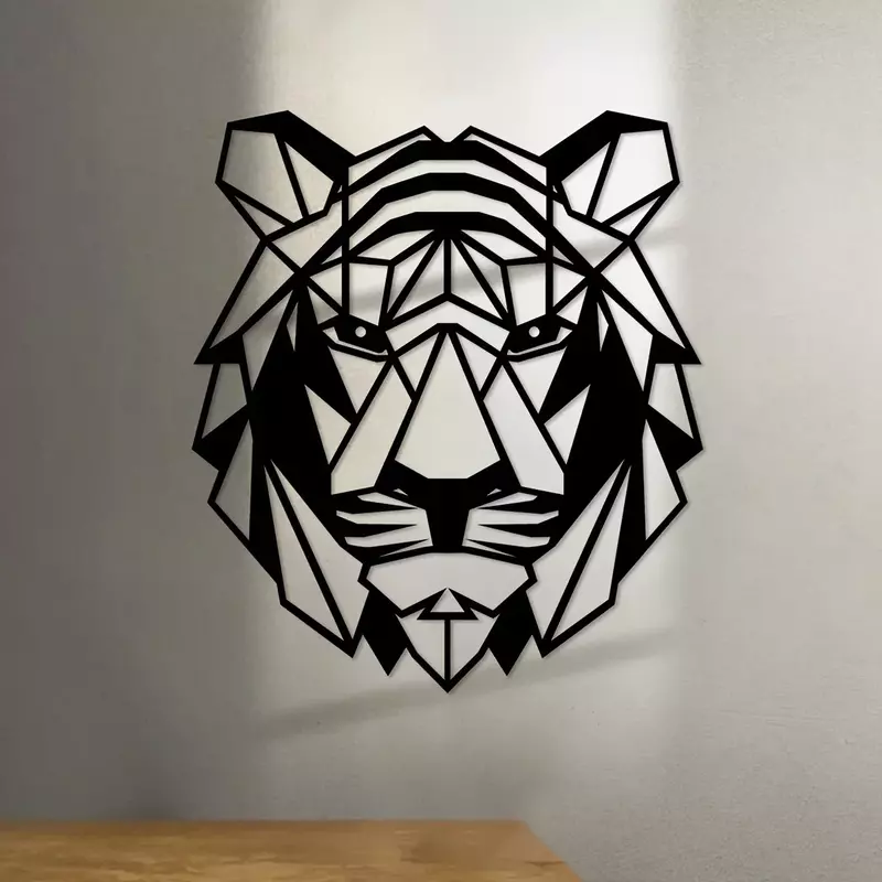 CIFBUY Deco kreatywny tygrys żelazny kryty na zewnątrz rzemiosło dekoracja do domu świetny wybór do salonu sypialni na zewnątrz ściany