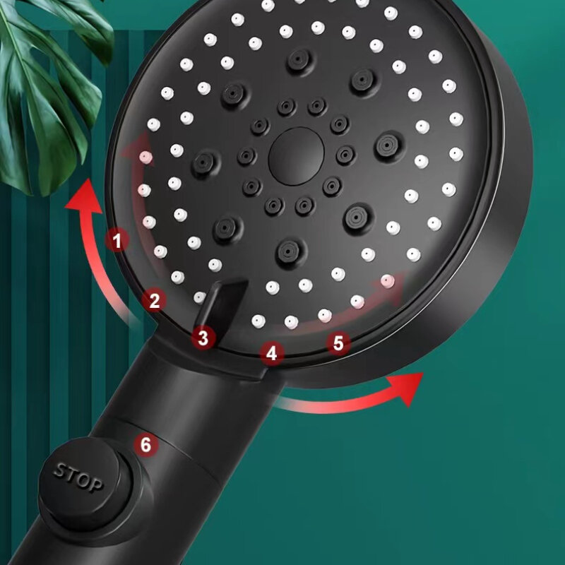 Hochdruck Handheld Dusche Dusche Kopf mit Schlauch Abnehmbare Dusche Kopf 6 Spray Einstellungen Handheld Spray Düse Zubehör