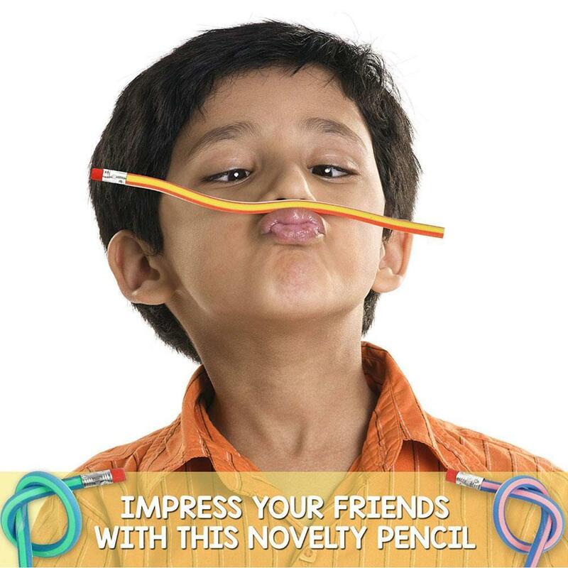 10pcs Soft Flexible Bendy Pencils Magic Bend Kids Children School Equipment Fun K0G1
