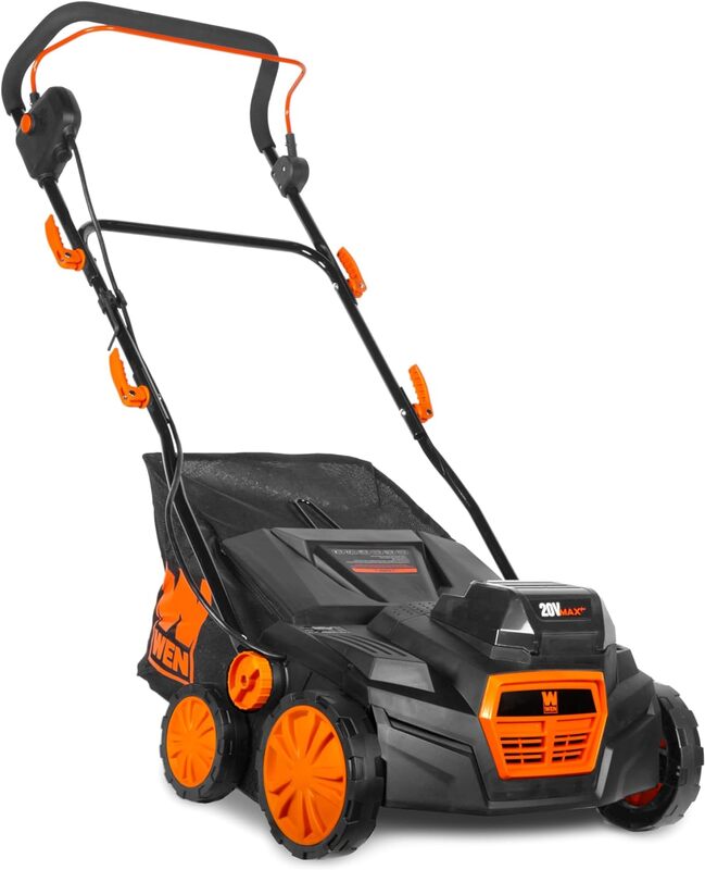 20V Max Cordless Brushless Electric Dethatcher and Scarifier, 15-Inch 2-in-1 with Collection Bag (20716)