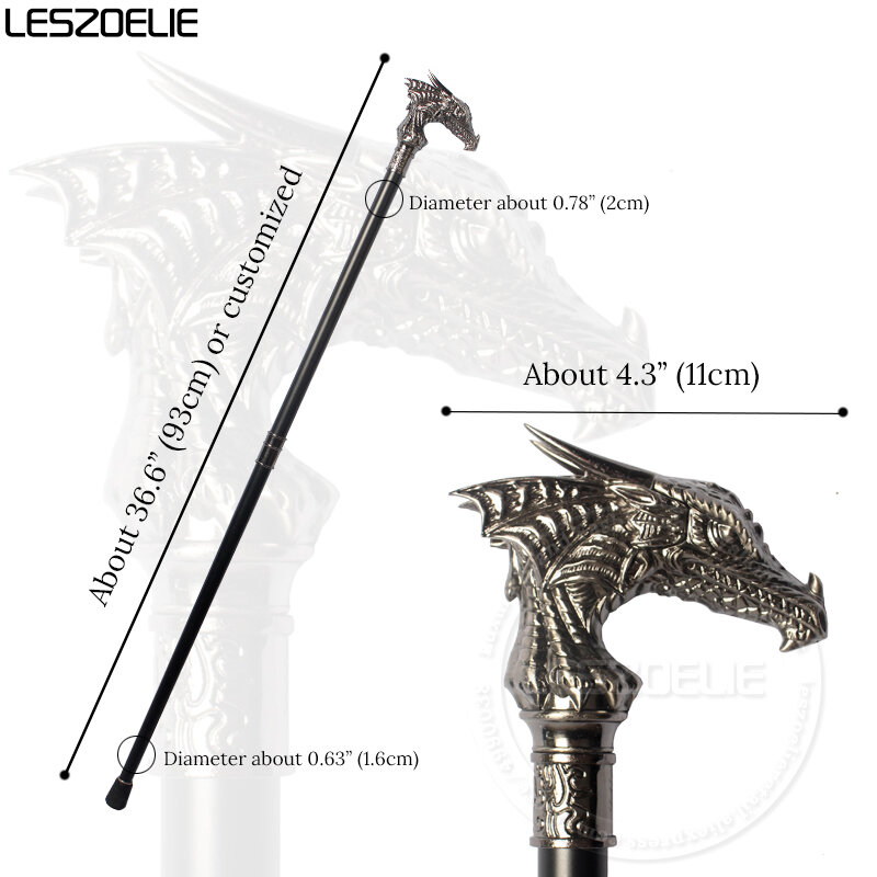 Bâton de marche de luxe en forme de Dragon pour homme et femme, bâton de marche décoratif, élégant et détachable