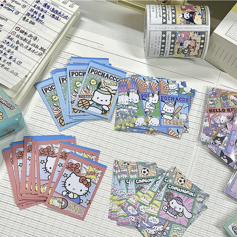 สติกเกอร์โปสเตอร์ Sanrio น่ารัก20ชิ้น Cinnamoroll Hello Kitty Kuromi decals โน๊ตบุ๊คแล็ปท็อปวางแผนอัลบั้มสติกเกอร์ตกแต่งของเล่นเด็ก