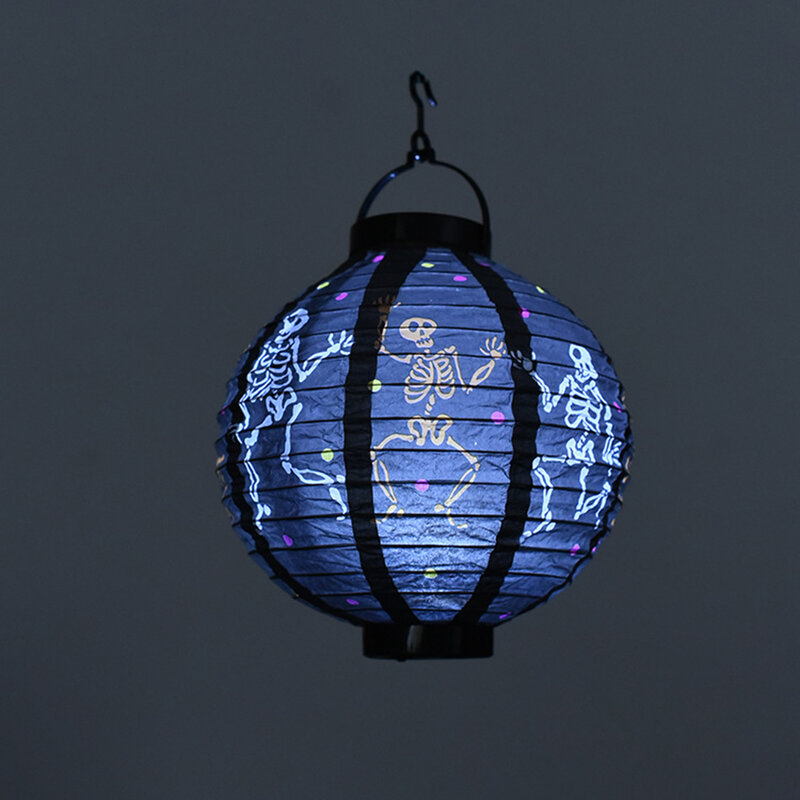 ハロウィーン用の折りたたみ式LEDハンギングライト,1ピース,ランタン,食器,パーティー,装飾用