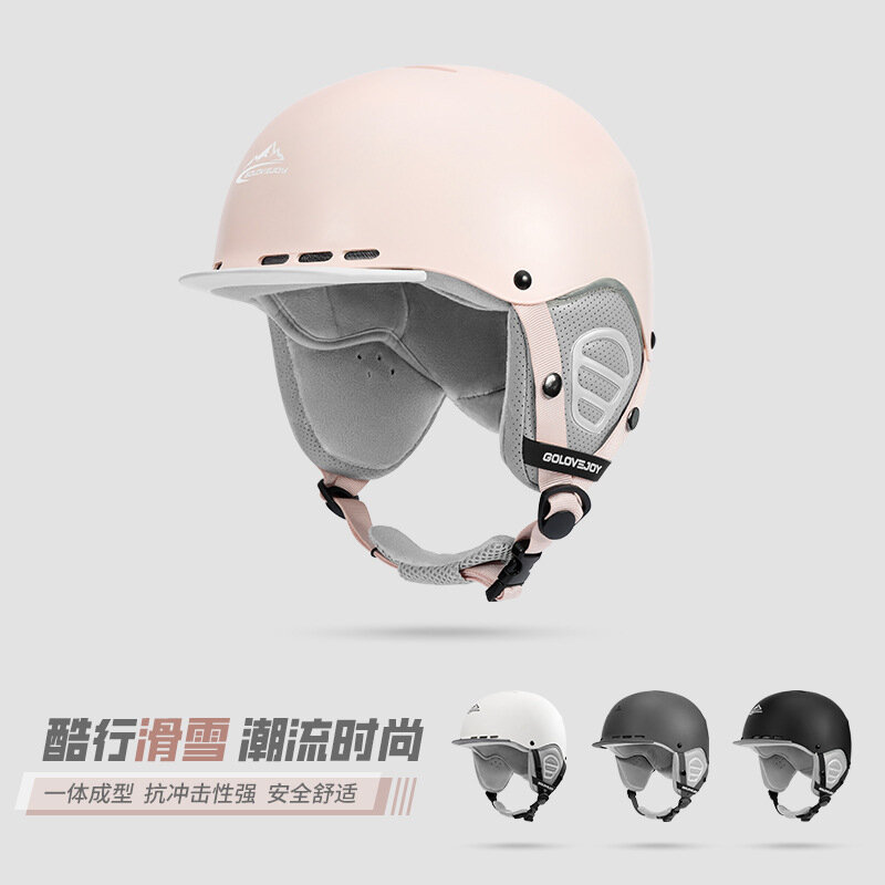 Ski Helmets for Men and Women Single and Double Board Outdoor Sports Riding Light Warm Hats Anti-collision Protective Equipment