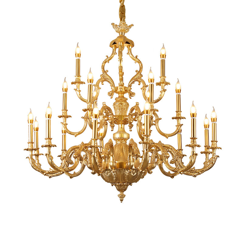 XUANZHAO Professionally Crafted French Antique Luxury Gold Restaurant Living Room Hotel Decoration Brass Chandelier European