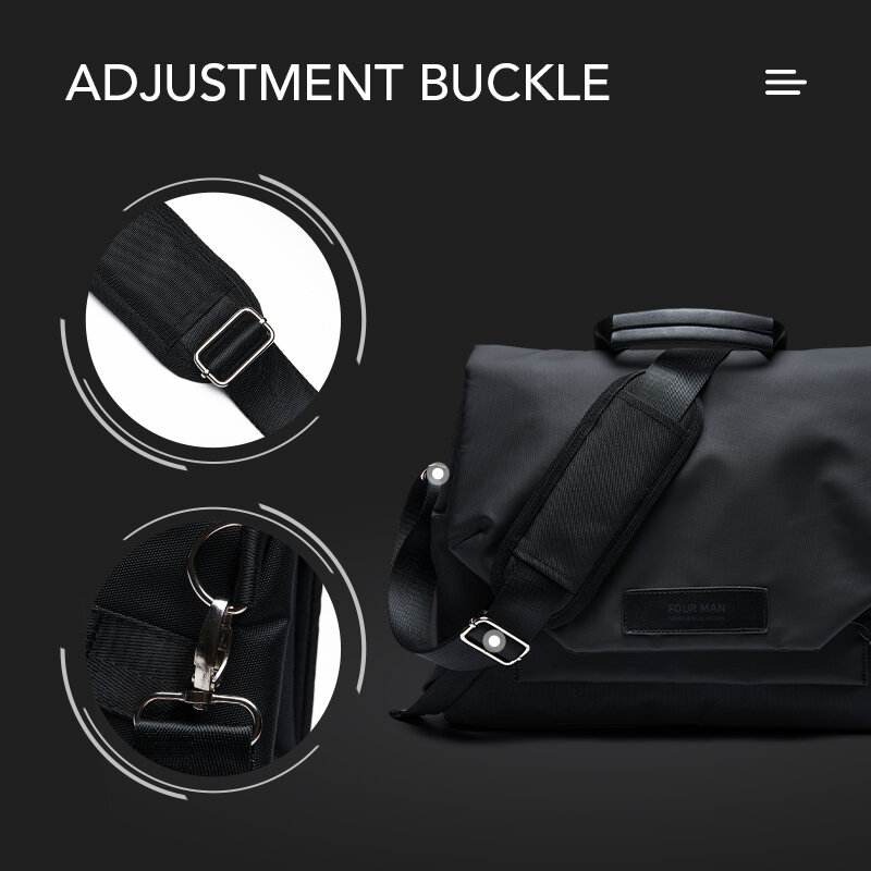 Waterproof Men's Messenger Bag, Multi-functional Laptop Case, Casual Large Capacity Crossbody Bag for Men