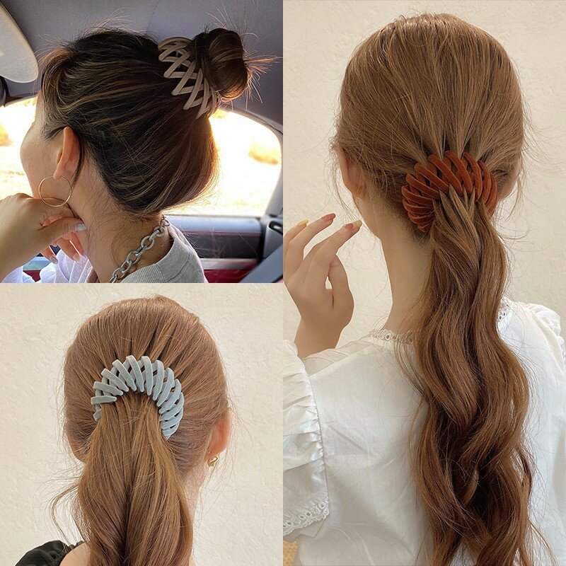 Ponytail Hair Rings Clips Hair Clips Women Bird Nest Shaped Hair Hairpin Simple Magic Lazy Braider Tool Women Hair Accessories