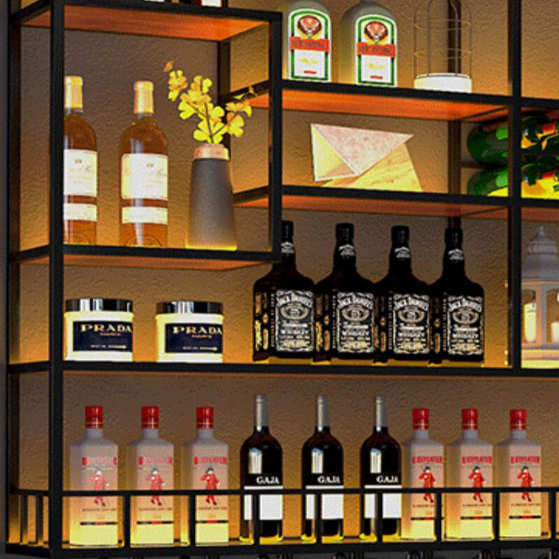 Cocktail Whisky Wijnkasten Hoek Opbergfles Restaurants Bar Kasten Moderne Drank Mueble Para Vino Huis Meubels