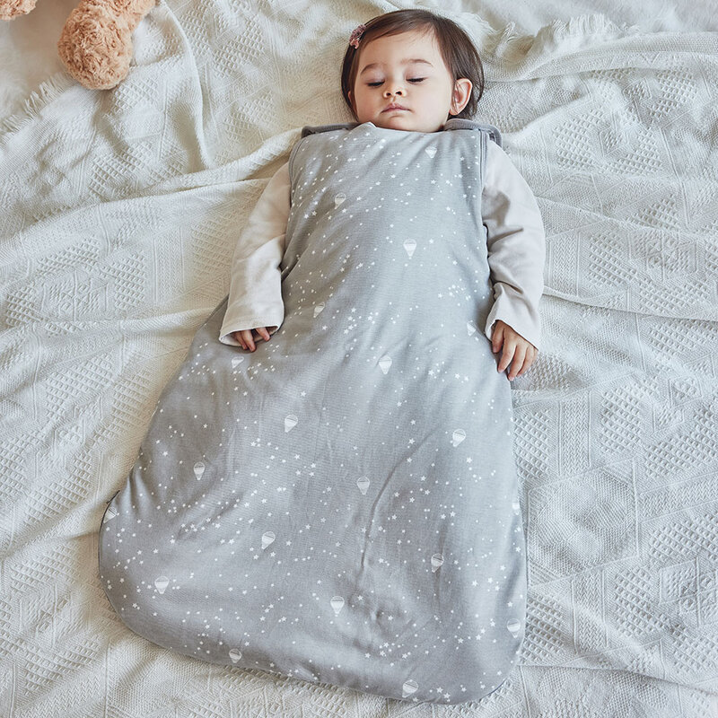 Kantong Tidur untuk Bayi 0-24 Bulan Selimut Anti-tendangan Bayi Selimut Pakaian Tidur 2,5 Tog Bintang Cetak Musim Semi 100% Katun Rompi Tidur