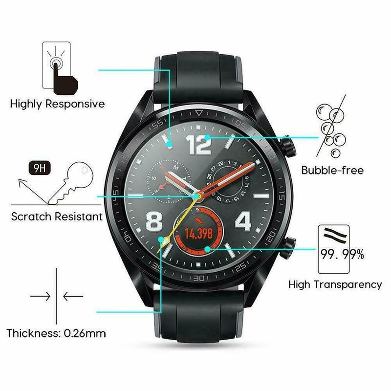5-1 шт. для Huawei Watch GT 2 GT3 46 мм закаленное стекло Защита для экрана 9H Взрывозащищенная Защита от царапин HD стеклянная пленка на GT 2