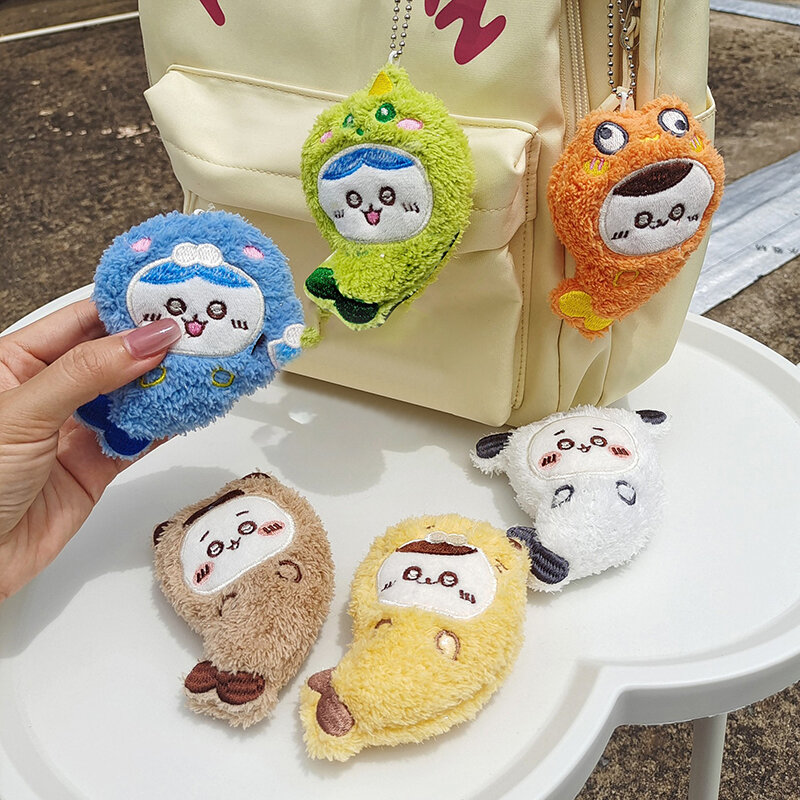 Cartoon Plush Squeaky Little Stuffed Doll Toy Pendant Keychain Backpack Hangings Decoration Gifts