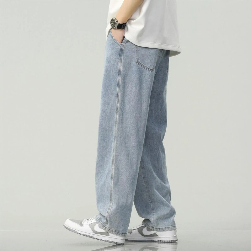 Jean Extra Long pour Homme Adolescent, Pantalon Long, Jambes Larges, 118cm, 190cm, 3XL, 4XL, Automne
