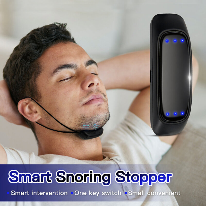 สมาร์ทอุปกรณ์ป้องกันการนอนกรน EMS Pulse หยุด Snore แบบพกพาสบาย Sleep Well หยุด Snore อุปกรณ์ดูแลสุขภาพ Sleep Apnea Aid USB