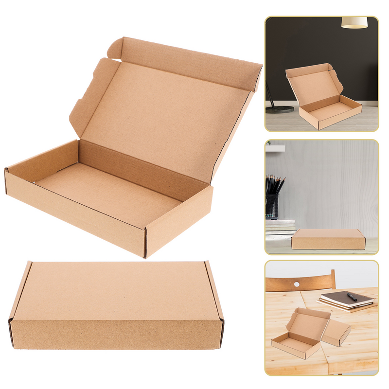10 sztuk pudełek z papieru Kraft skrzynki pocztowe do pakowania literatury dla małych firm