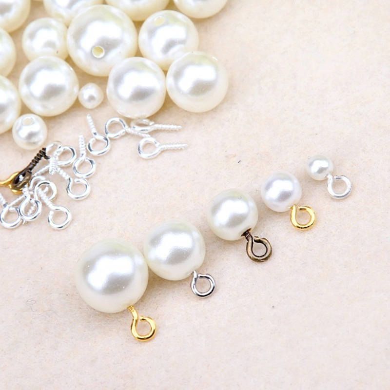 Mini alfileres pequeños para hacer joyas, ganchos con ojales, tornillos roscados, dorados y plateados, 100/300 piezas