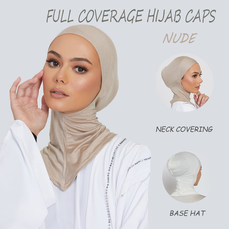 Muslimische Unter schal Frauen Schleier Hijab vollständige Abdeckung Hijab Kappen muslimische Frauen Schal Turbane Kopf für Frauen Hijabs Mützen Hut islamisch