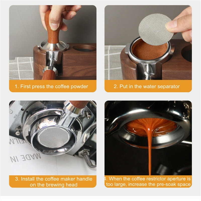 Filtre à café pour expresso, plaque en maille, écran pour cafetière, porte-filtre, 49mm, 58mm, 51mm, 54mm, 53mm