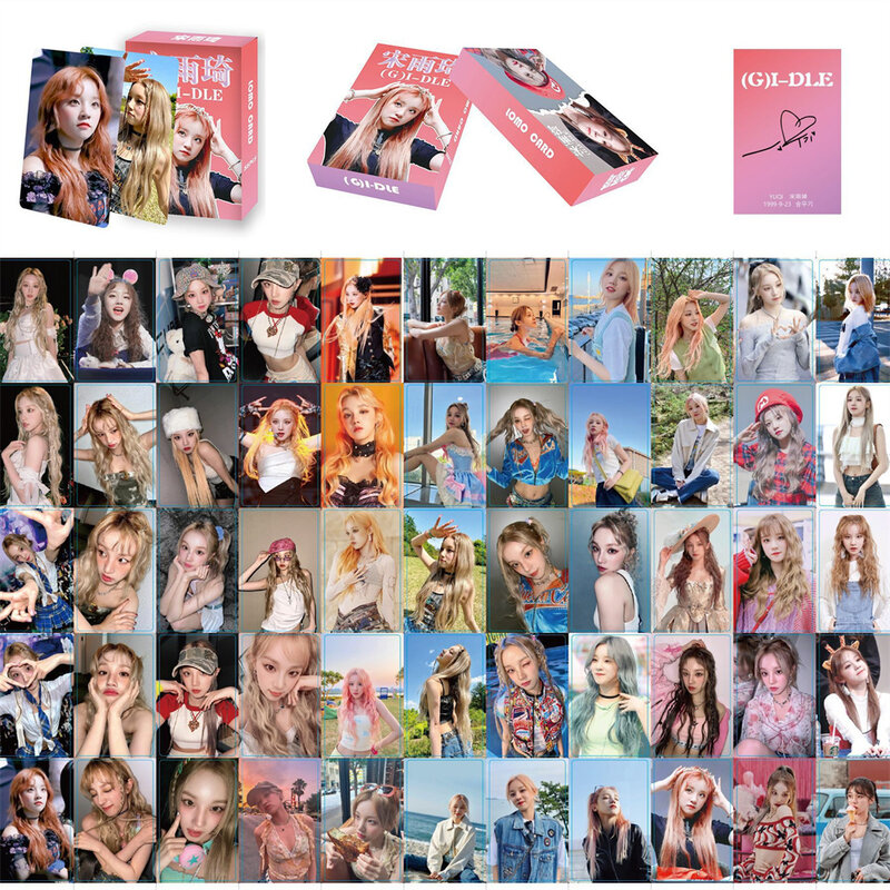 K-pop بطاقة بريدية (G)I-DLE ، عضو YUQI ، بطاقة صور ، بطاقة جمع فوتوكارد لمحبي ، هدايا ، 55 قطعة