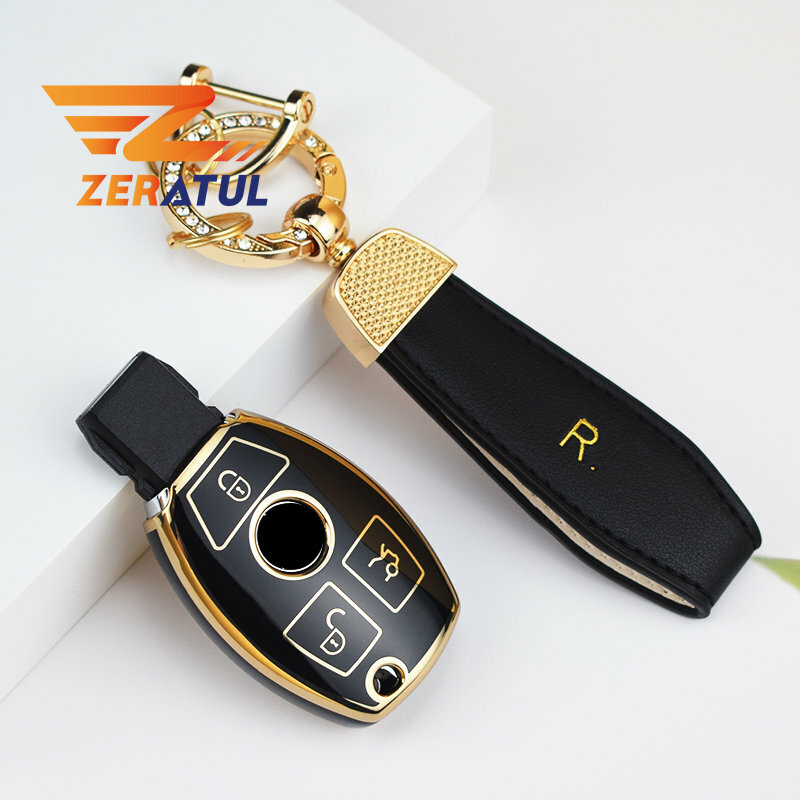 Key Bag Holder Shell Sleutelhanger Voor Mercedes Benz A B C S Klasse Amg Gla Cla Glc W176 W221 W204 w205 Autosleutel Case Cover Accessoires