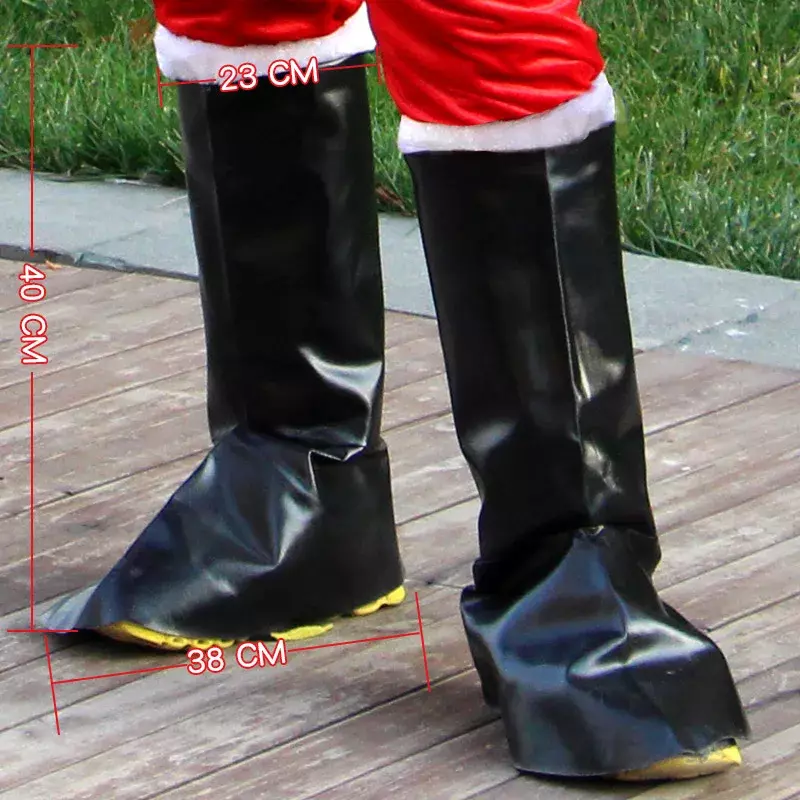 Accessoires de botte de père Noël de Noël Cosplay, costume de fête de Noël, accessoire de carnaval, paupières