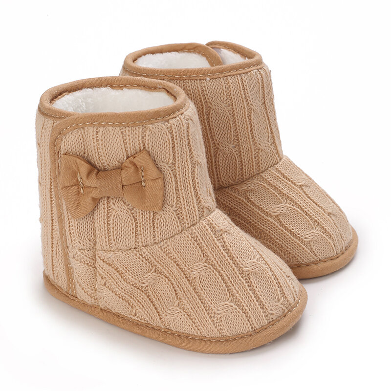 Sepatu bot salju dorong untuk bayi, sepatu bot dengan sol lembut dan nyaman untuk jalan kaki musim gugur musim dingin