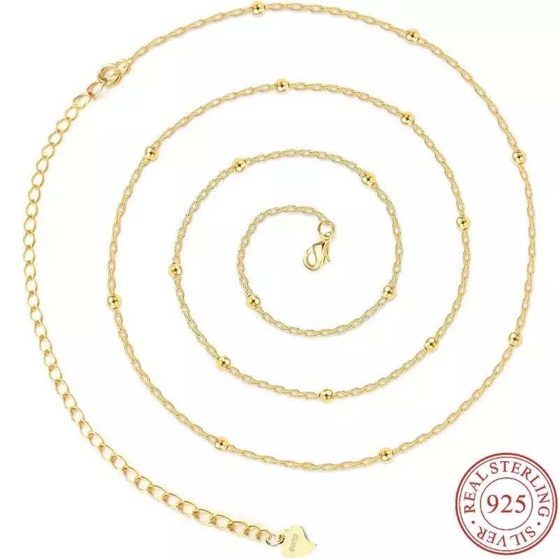 Женская Серебряная цепочка Fansilver, звено на талию, звено на живот, Золотая шпилька 14K, длиной 31-37 дюймов