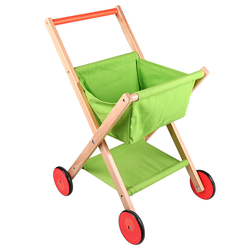 Andador multifunción plegable de madera con ruedas, juguetes baratos para bebés de 2 a 4 años, de 6 a 12 meses