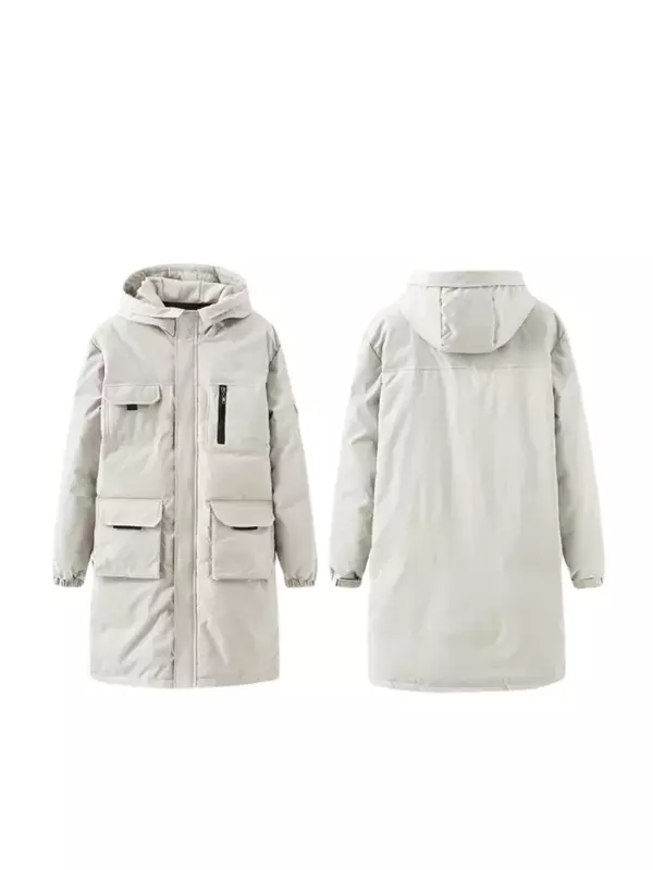 Nieuw Binnen Mode Hoge Kwaliteit Bontkraag Donsjack Mannen Wit Eendendons Lang Dik Losse Casual Plus Size M-10XL11XL12XL13XL