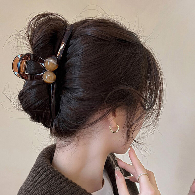 13cm винтажные жемчужные заколки женские шпильки для волос акриловые когти волосы элегантные головные уборы девушки